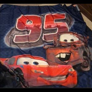 Disney Cars shower curtain and hooks